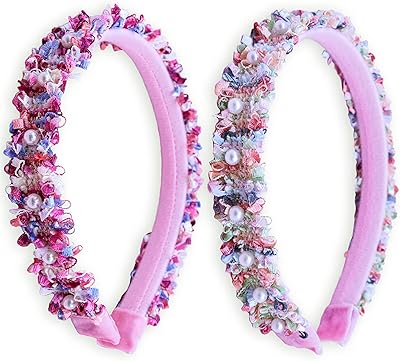 (Pink Pearl)-Frog Sack 2 Confetti strips for girls, elastic hair in rainbow pearls for children, cute trendy hair accessories (pearl pink).. Your digital marketplace solution, DIAYTAR NIGERIA delivers quality and value within the week.