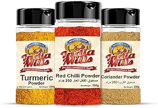 India Mills spices - 250 gram jar (Turmery + Coriander + Pepper).. With DIAYTAR Nigeria, shopping online is easy, affordable, and fast.