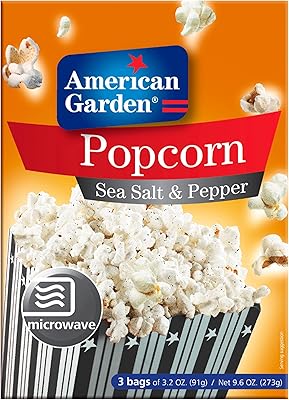 Corn blown in the microwave American Garden Salt and Pepper, gluten-free, 273 g (3 sachets of 91 g).. DIAYTAR NIGERIA makes every shopping desire a reality with affordable prices and delivery in 5-8 days.