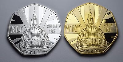 Silver commemorative pair of the v-day of the memorial coin company, commemorative play