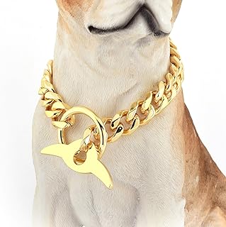 CUBAN LINK 18K Dog Foreign necklace 15 mm Training necklace.. DIAYTAR NIGERIA: Revolutionizing how Nigerians shop with affordable prices and prompt delivery services.