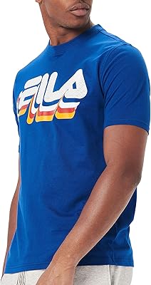 FILA short sleeve t-shirt for men with large logo, Mazarine blue.. Find more for less — only on DIAYTAR Nigeria.