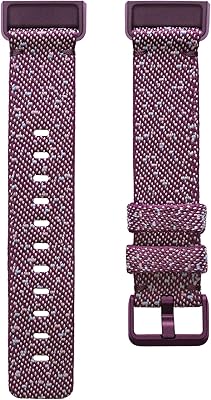 Fitbit Accessory Bracelet 4, official product, woven, rosewood, size S.. More than a store — DIAYTAR Nigeria is your shopping partner.