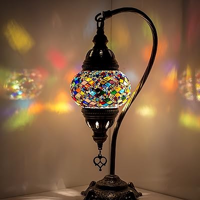 Turkish-Moroccan designer hand-made mosaic lamp Table interior decoration.. Great deals and fast delivery — the DIAYTAR Nigeria guarantee.