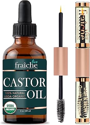 Ricin oil (59 ml) + Custom Mascara Tube certified organic USDA, 100% pure, cold pressed, without hexane per Live Fresh. Stimulates the growth of eyelashes, eyebrows, hair and eyelash growth serum. eyebrow treatment.. DIAYTAR NIGERIA revolutionizes online shopping with competitive prices and reliable 5-8 day delivery.