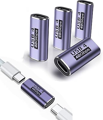 Sweetseven USB C Female to female (4) SweetSeven Cutchier with Thunderbolt 4/3 support, 40 Gbit/s data transfer, PD 100 W, 8K Video Passthrough at 60 Hz for Hub USB-C, Magsafe and more C-type devices.. Shop the smart way with DIAYTAR NIGERIA's extensive selection and budget-friendly nationwide delivery.