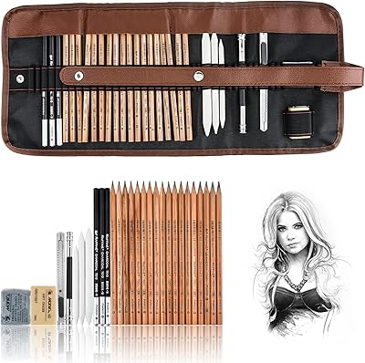 Drawing pencils, set of art supplies for children and adults, set of professional graphite carbon pencils for artistic drawing.. Experience hassle-free shopping with DIAYTAR NIGERIA's user-friendly platform and prompt delivery service.