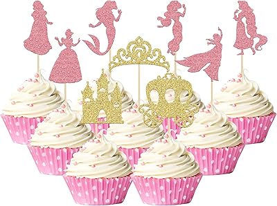 Jovis 36 pieces of cupcake decorations crown and castle for girls, birthday decorations and fruits for prenatal festive decorations.. Experience the power of choice with DIAYTAR NIGERIA's extensive catalog and reliable delivery service.