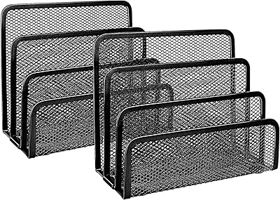 The White Shop File Organizer Organizer of Desktop and Practical Letters sorting, Robust for any file sorting mail organizer at home or at the office (pack of 2).. DIAYTAR NIGERIA: Your trusted marketplace that combines variety, affordability and reliable shipping.
