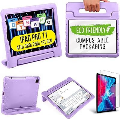 Original protection shell Cooper Dynamo for iPad Pro 11 inch for children, 4th, 3rd, 2nd and 1st generation 2022/2021/2020/2018 | Solid sponge, magic handle, pencil holder, environmentally friendly mail.. DIAYTAR NIGERIA connects Nigerians with quality products at affordable prices, delivered in 5-8 days nationwide.