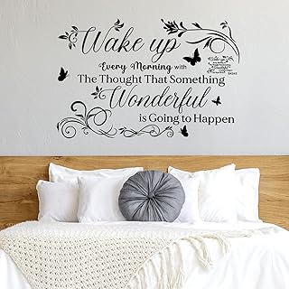Wall sticker in inspiring vinyl, letter, motivation quotes, every morning with the thought that something wonderful will happen for the decoration of the bedroom, the kitchen, the house.. Experience the joy of discovery with DIAYTAR NIGERIA's vast catalog and nationwide affordable delivery.