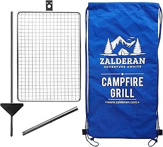 Zaldiran camping backpack in light stainless steel mesh cooking in fire.. DIAYTAR NIGERIA: Where value shopping meets reliable 5-8 day delivery across the nation.