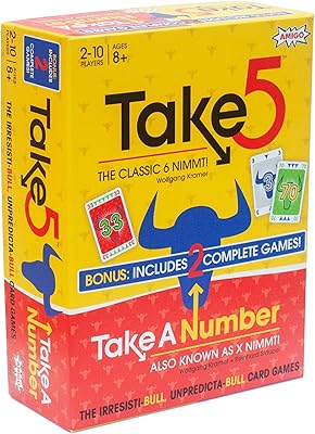 Amigo Take 5: Two games in one-American edition 6-Nimet! With Take-A-Number (X-Number!) Included, Yellow/Red.. Shop the smart way with DIAYTAR NIGERIA's extensive selection and budget-friendly nationwide delivery.