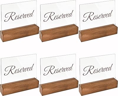 Sparkle Race reserved table panels, 6 acrylic table panels with wooden wedding panel supports and table card holders for detail stores, dinner decoration, wedding party, event.. Get more for less on DIAYTAR Nigeria — Nigeria’s favorite e-commerce platform.