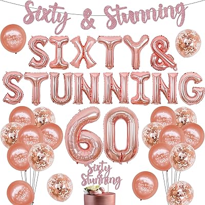 Onemelody decorations for 60th anniversary, Happy 60th anniversary decorations for women, adorable aluminum balloon banner for 60th birthday and superb themed festive decorations.. Discover why thousands choose DIAYTAR NIGERIA for affordable products delivered in less than a week.