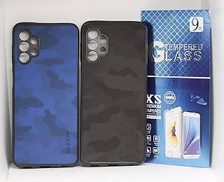 Deux -part protective shell for Samsung A32 5G with tempered glass protector, a very soft and luxurious shell with a rear texture that gives a more premium sensation to your phone (glass protector, black, blue).. Experience shopping satisfaction with DIAYTAR NIGERIA's vast selection and budget-friendly delivery options.