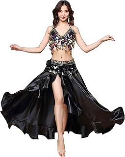 Washell oriental dance skirt for woman with corrugated satin skirt and scarf.. With DIAYTAR Nigeria, everything is within reach — and within budget.