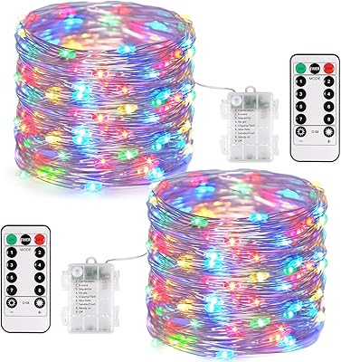 2 Pack of 200 LED lights 200 LED lights with batteries with waterproof remote control 8 Flooring Lights Lighting for Diwali, Christmas, Valentine's Day, Colorful Decoration.. DIAYTAR NIGERIA: Empowering Nigerians with access to affordable products and reliable 5-8 day delivery.