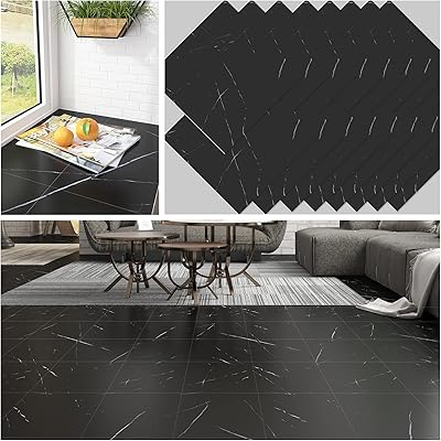 16 -piece 12 x inch home check thickness black floor tiles marble sticker.. Shop with ease at DIAYTAR NIGERIA, Nigeria's premier e-commerce platform offering budget-friendly shipping.