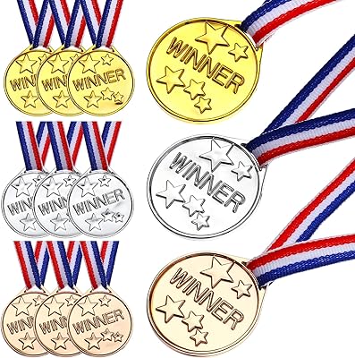 MoDAILLES OF THE ELLIPIS Winner, 12 pieces, Award for children and adults, set of gold, silver and bronze medals, winner medals with ribbon for sports competitions, party gifts.. Shop with confidence at DIAYTAR NIGERIA, enjoying competitive prices and delivery within 8 days.