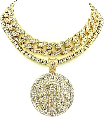 Miami Cuban necklace for men, Pyramid jewelry in gold and set of hip hop 69 rapper necklaces.. Experience shopping without limits at DIAYTAR NIGERIA, where affordability meets convenience in just days.