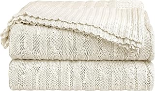 OXELL Tricot coverage 100 % cotton for sofa and sofa, gentle and light knitted blanket for home decoration, beige 50 "x 60".. Shop smart, shop DIAYTAR - Nigeria's most affordable e-commerce platform with nationwide delivery.