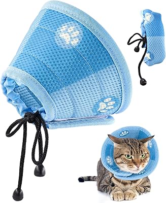 Cat recycling necklace, conical protective collar adjustable for pets after surgery, light and comfortable Elisabethain necklace for kittens prevents licking of wounds, does not block vision (s).. Shop from our extensive catalog at DIAYTAR NIGERIA and enjoy doorstep delivery in just 5-8 days.