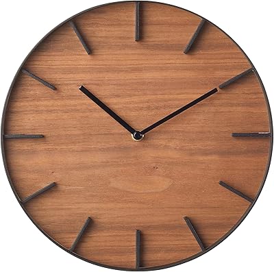 Yamazaki Home Modern Interior Decoration | Steel + Wood | Wall clock, one size, walnut.. Experience the power of choice with DIAYTAR NIGERIA's vast catalog and affordable 5-8 day delivery.