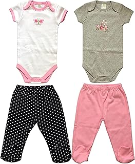 Special newborn baby clothing set, short sleeve body and easy-to-wear pants, 4 rooms.. DIAYTAR NIGERIA: Empowering Nigerians with access to affordable products delivered within 8 days.