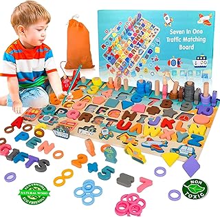 Wooden puzzle toy 7 in 1 preschool learning educational blocks.. DIAYTAR NIGERIA: Where thousands of products meet affordable prices and reliable 5-8 day delivery.