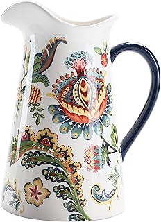 Ceramic pitcher with 25 l decorative vase handle for composition.. You deserve better shopping — choose DIAYTAR Nigeria today.