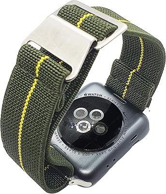 Rubber watch bracelet of the French national navy compatible with Apple Iwatch Series 8 7 6 5 4 3 2 1 nylon navy blue.. Your favorite brands are just a click away on DIAYTAR Nigeria.