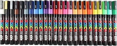 Playful 24 POSCA pencils, Japanese stationery markers with fine point PC3M, with original pencil case made in Japan.. Experience the ease of modern shopping with DIAYTAR NIGERIA's comprehensive platform and quick delivery.