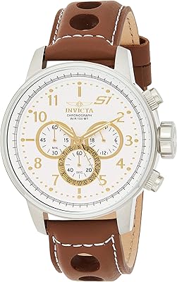 Men's watch S1 Rally, white dial and leather bracelet - 16010, silver/gold, 16010.. Shop from our extensive catalog at DIAYTAR NIGERIA and enjoy doorstep delivery in just 5-8 days.