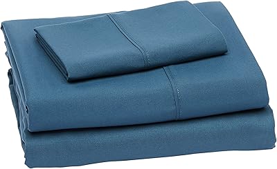 Ultra soft light microfiber bedroom set with Amazonbasics maintenance with deep 14 "deep pockets - Twin XL, dark dark blue.. DIAYTAR NIGERIA: Bringing affordable shopping solutions with a diverse product catalog delivered nationwide.