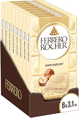 Ferrero premium rock chocolate bars, white hazelnut chocolate, Easter baskets individually wrapped, 3.1 oz each, pack of 8.. Nigeria's most diverse e-commerce platform delivers quality and affordability to your doorstep in 5-8 days.