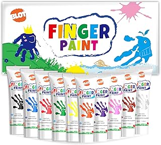 Non toxic washable finger paint for toddlers, children's gift supplies for children, hand painting, 10 colors, 36 ml, tube.. Fast, easy, and affordable — that’s shopping the DIAYTAR Nigeria way.