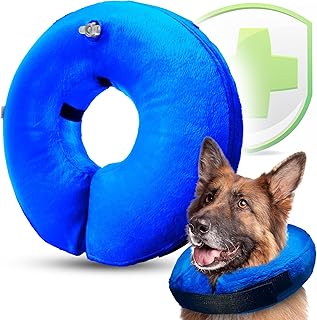 Flexible conical necklace for large, medium and small dogs after surgery - Inflatable conical collar for cat - inflatable fritters collar - Elisabethain dog recovery collar (size L).. Shop confidently on DIAYTAR Nigeria — everything you need, delivered quickly.