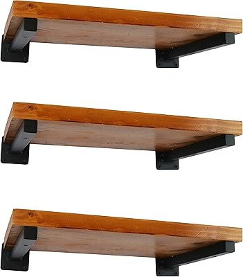6 robust floating shelving supports of 8 inch industrial metal walls.. Shop for less and receive more with DIAYTAR NIGERIA's expansive e-commerce platform and nationwide delivery.