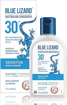 Australian sunscreen Blue Lizard for SPF 30+ sensitive skin. 5 oz.. Experience retail convenience with DIAYTAR NIGERIA's comprehensive platform and 5-8 day nationwide shipping.