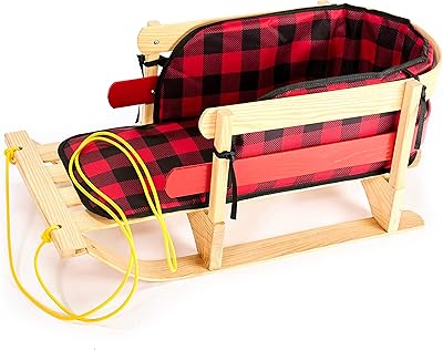 Canadian wooden sled for exceptional concepts, wooden sleigh, inheritance wood snow with cushion seat, traction rope, slide for toddlers and children.. DIAYTAR Nigeria is your reliable online shopping destination offering an extensive range of products across all categories. Enjoy fast nationwide delivery in just 5 to 8 days and some of the lowest prices in the market.