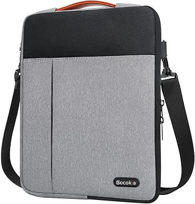 Laptop and tablet shoulder bag by Gokukia, compatible color case for iPad Pro 12.9 inches 2018-2021, iPad Air 4 2020, GALAX TAB surface, laptop, laptop and ultrabook size 11-11.6 inches, gray.. Shop with purpose at DIAYTAR NIGERIA and receive quality products at budget rates within 8 days.