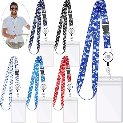 6 sets of adjustable cruise rope with retractable coil, essential carnival cruise with waterproof identity carriers for women, men and children, travel accessories.. DIAYTAR NIGERIA: Where every search yields affordable results delivered promptly to your door.