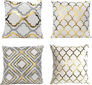 Yax 18 "x 18" pillowcases Interior decoration, hot stamped pillowcase, simple geometric pillowcase - White.. Experience retail satisfaction with DIAYTAR NIGERIA's comprehensive platform and prompt shipping service.