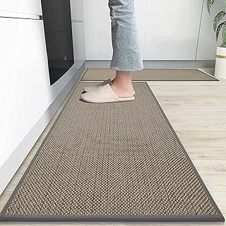 Skihd kitchen mat in natural non -slip rubber for kitchen floor, corridor and laundry room (44 x 150 cm + 44 x 75 cm, gray granite).. Transform how you shop with DIAYTAR NIGERIA's vast selection and budget-friendly delivery options.