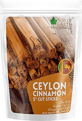 Ceylon cinnamon sticks cut Bliss of Earth (Dulchini) 100 g 5 ", true whole cinnamon from Sri Lanka Original Ideal for cinnamon tea, cinnamon bread and cinnamon buns.. Why wait? Get your order in 5–8 days with DIAYTAR Nigeria.