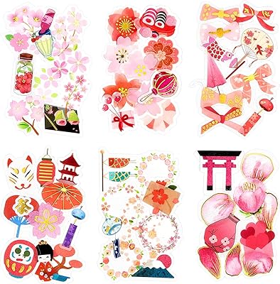 180 Sakura sticker sheets for scrapbooking, Japanese style, floral motif, decorative sticker for agenda, adult notes book, scrapbooking, card manufacturing, photo album (Sakura).. Shop smarter with Nigeria's premier e-commerce platform, featuring affordable products delivered nationwide.