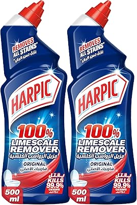 Harpic original liquid to clean the toilet and eliminate limestone, 2 x 500.. Experience budget-friendly shopping at DIAYTAR NIGERIA, Nigeria's premier online marketplace with quick delivery.