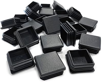Square plastic tips of 1.5 ", 24 pieces, black cap seals for chair pads, metal fence posts, pipes and tubes, fitness equipment, outdoor furniture table, truck supports, 1 1/2".. Explore limitless products on DIAYTAR Nigeria — at the lowest prices.