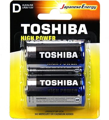 Toshiba high power alkaline battery, long duration, vibration resistant, mercury or cadmium, extra waterproof, size D, two batteries pack.. Discover the perfect balance of selection and value with DIAYTAR NIGERIA's nationwide e-commerce platform.
